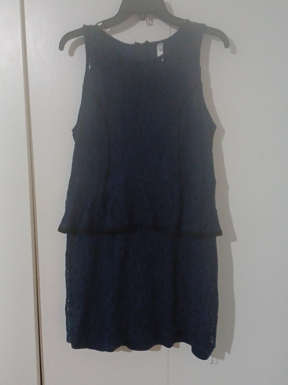 Xhilaration Navy Lace Layered Mini Dress